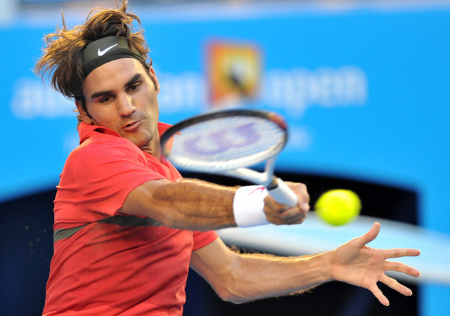 Roger Federer ellen csak egy szetten keresztül tartotta magát Bernard Tomic - Fotó: AFP