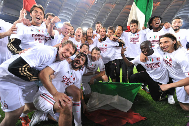 A Milan 18. bajnokcsapata - Fotó: AFP