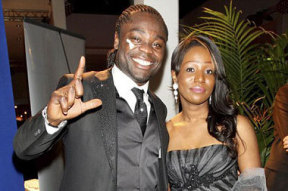 Gerald Asamoah és felesége
