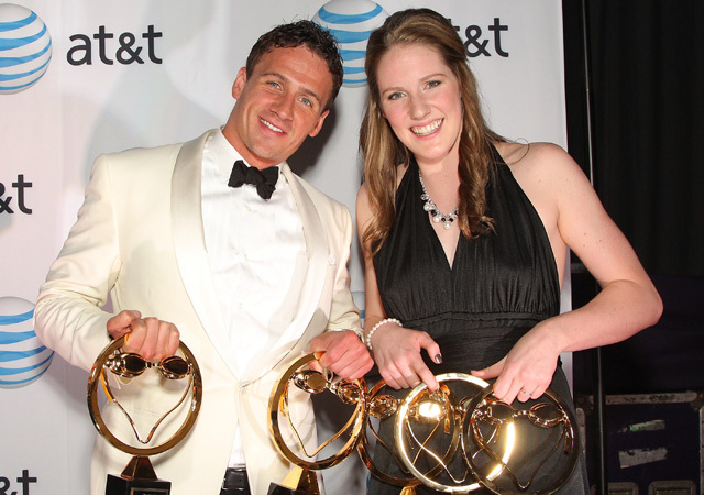 Ryan Lochte és Melissa Franklin a Golden Goggles díjátadón 2011 novemberében