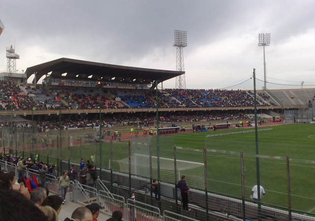A Cagliariban található Sant Elia Stadion főlelátója