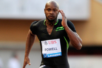 Asafa Powell, a jamaicai 100 méteres síkfutó