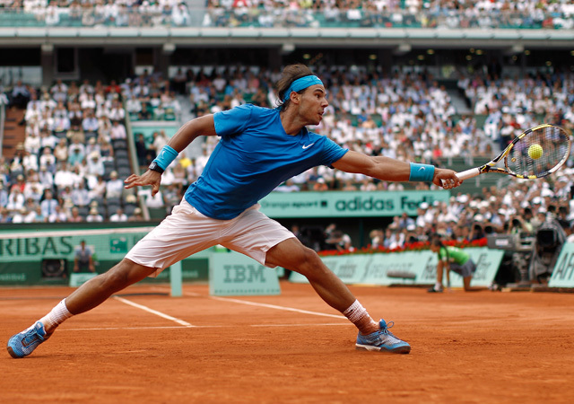 Rafael Nadal a Roland Garros elődöntőjében 2011-ben.