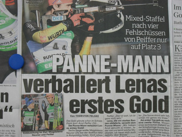 Peiffernek nem esett jól a kritika, amely Neuner szerint nem volt jogos - Fotó: Vásárhelyi Tamás - Eurosport