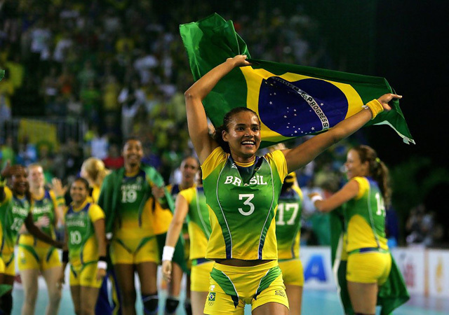 Alexandra do Nascimento a brazil női kézilabda-válogatott tagjaként a 2012-es londoni olimpián.
