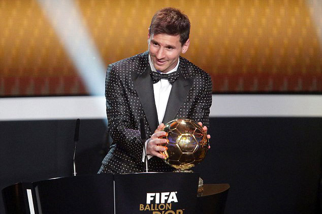 Messi az Aranylabdával