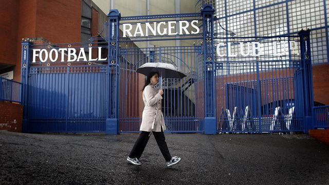 A Rangers labdarúgócsapatát visszasorolták a skót negyedosztályba