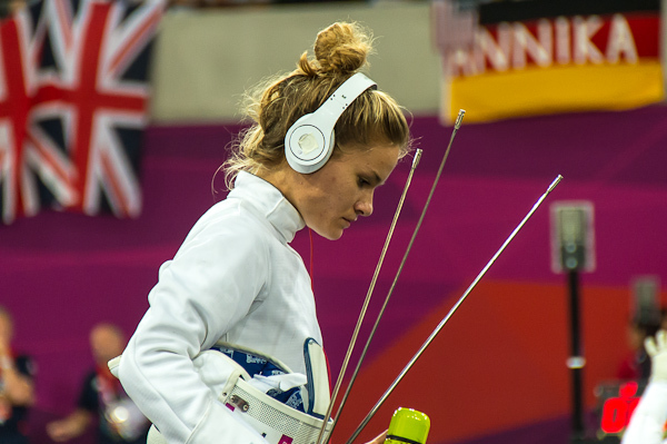 Tóth Adrienn a londoni olimpia öttusaversenyén 2012-ben.