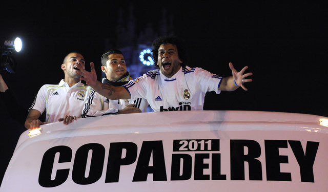 Pepe, Ronaldo és Marcelo triója (balról)