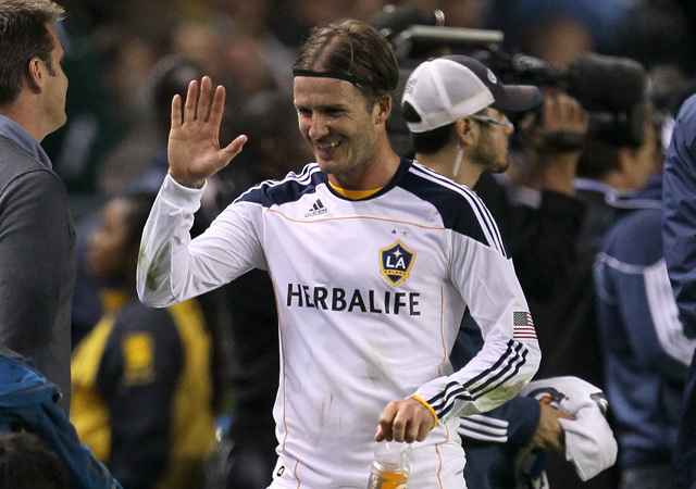 David Beckham a Los Angeles Galaxy játékosaként 2012-ben.