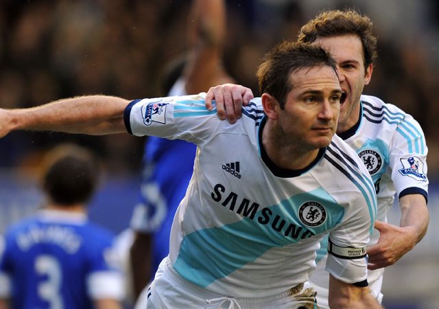 Frank Lampard a Chelsea játékosaként 2012-ben.