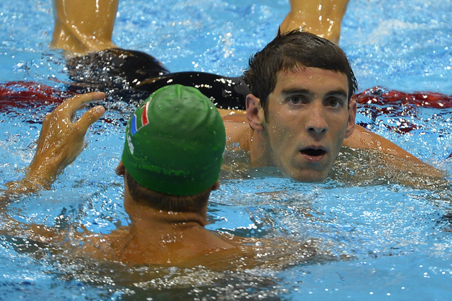 Michael Phelps, a 200 méteres pillangóúszás döntője után 