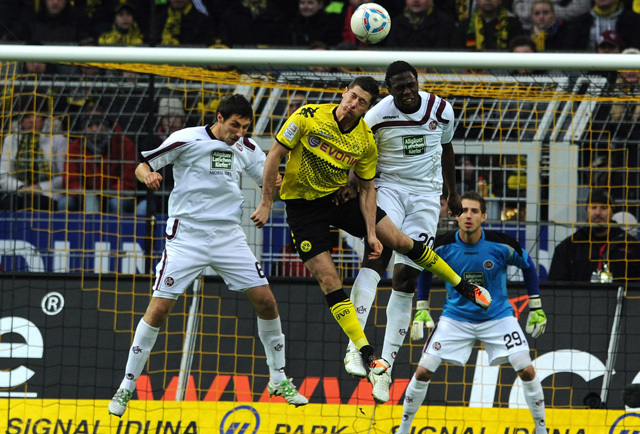 A Dortmund megszenvedett a vendégekkel - Fotó: AFP