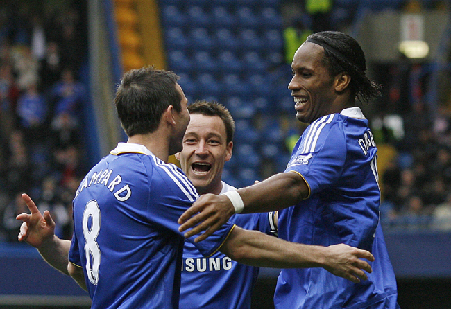Drogba, Terry és Lampard - Fotó: AFP