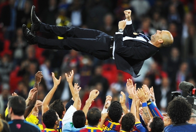 Harmadszor ünnepelt BL sikert a barcelonával Josep Guardiola