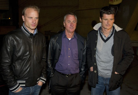 Dennis Bergkamp, Johan Cruyff és Wim Jonk