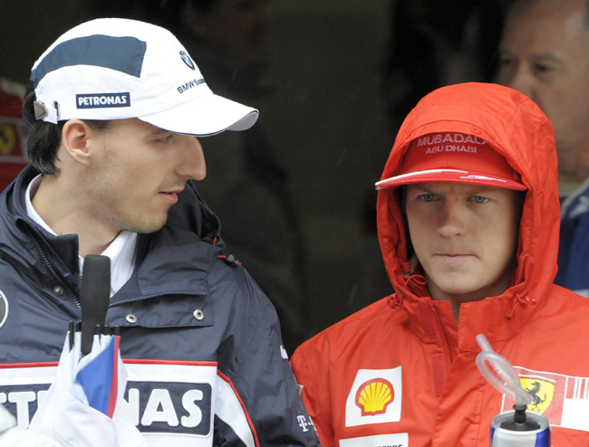 Kubica és Raikkonen - Fotó: AFP